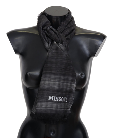 MISSONI MISSONI ELEGANT WOOL SILK POLKA DOT MEN'S SCARF