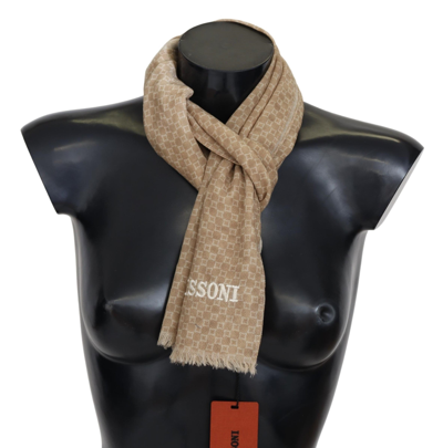 MISSONI MISSONI ELEGANT WOOL SCARF WITH SIGNATURE MEN'S DESIGN