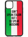 Moschino Italian Flag Print Iphone 11 Pro Case In Multicolor