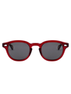 MOSCOT MOSCOT WOMEN'S BURGUNDY ACETATE SUNGLASSES