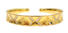 NIALAYA NIALAYA ELEGANT GOLD PLATED SILVER CZ WOMEN'S BRACELET