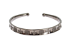 NIALAYA NIALAYA GRAY RHODIUM 925 SILVER BANGLE WOMEN'S BRACELET