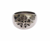 NIALAYA NIALAYA STERLING SILVER RHODIUM MEN'S STATEMENT MEN'S RING