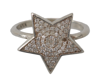 Nialaya Silver  Clear Cz Star 925 Ring In Silver