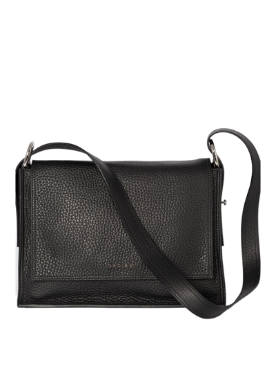 Orciani Women's Black Leather Shoulder Bag