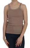 PINK MEMORIES PINK MEMORIES CHIC BROWN SLEEVELESS SPAGHETTI STRAP WOMEN'S TOP