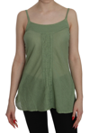 PINK MEMORIES PINK MEMORIES EMERALD SILK SPAGHETTI STRAP TANK WOMEN'S TOP