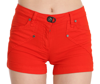 PLEIN SUD PLEIN SUD ORANGE MID WAIST COTTON DENIM WOMEN'S MINI