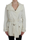 PLEIN SUD PLEIN SUD WHITE TRENCH COAT WOMEN'S JACKET