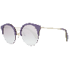 Police Gold Spl615  Mirrored Round Sunglasses In Gold