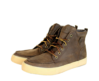 POLO RALPH LAUREN POLO RALPH LAUREN MEN'S TEDD LEATHER HIGH TOP SNEAKER WITH LOGO