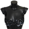 Roberto Cavalli Black Lace Reggiseno Nylon Bra Underwear In Black