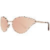 Roberto Cavalli Rc1124 Mirrored Oval Sunglasses In Rose Gold