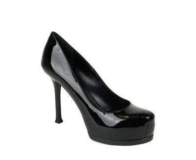 Saint Laurent Women's Black Patent Leather Tribtoo 80 Platform Pump 209947 1000