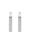 Saint Laurent Silver-tone Chunky Rhinestone Drop Earrings In Silver