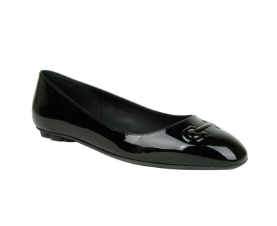 Ferragamo Women's Patent Leather Ballet Flats In Black