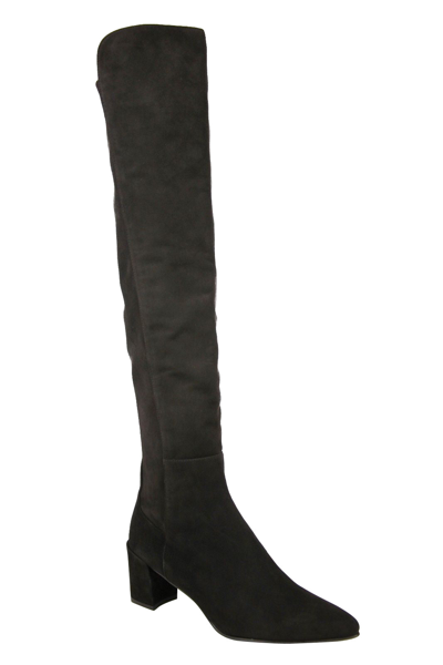 Stuart Weitzman Women's Allwayhunk Cola Suede Over-the-knee Boot In Dark Brown