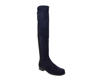 STUART WEITZMAN STUART WEITZMAN WOMEN'S NICE BLUE SUEDE WITH ELASTIC BACK KNEE BOOT