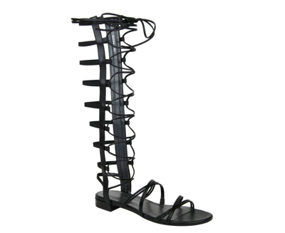 Stuart Weitzman Women's Sparta Leather Gladiator Boots In Black