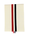 THOM BROWNE THOM BROWNE MEN'S WHITE OTHER MATERIALS SCARF