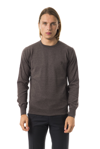 UOMINITALIANI UOMINITALIANI GRAY MERINO WOOL MEN'S SWEATER