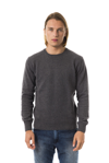 Uominitaliani Emboidered  Crew Neck Sweater In Gray