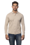 VERRI VERRI BEIGE COTTON MEN'S SHIRT