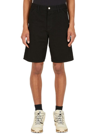 Carhartt Logo-patch Knee-length Bermuda Shorts In Black