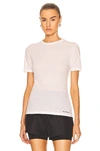 Jil Sander Contrast Logo Cotton T-shirt In Optic White