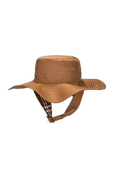 Burberry Ear Muff Bucket Hat In Dusty Camel