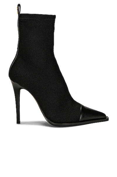 Amiri Black Cap Toe Bootie Heels