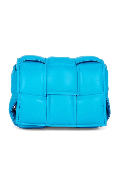 Bottega Veneta Mini Candy Cassette Camera Bag In Azzurro