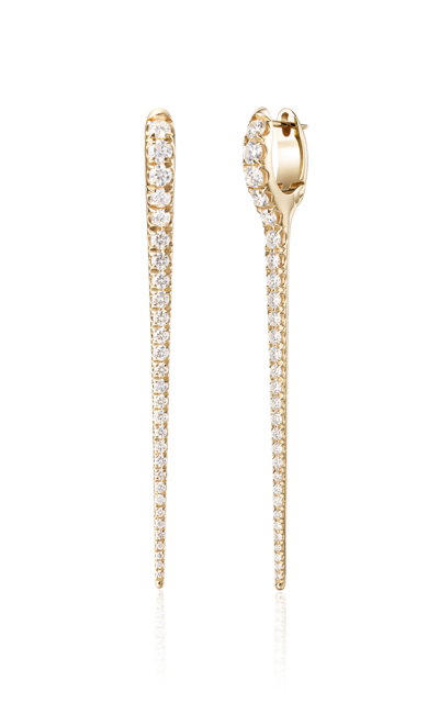 Melissa Kaye Women's Lola Large 18k Yellow Gold & 1.9 Tcw Diamonds Needle Earrings