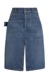 Bottega Veneta Denim Midi Skirt In Medium Wash