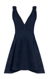 Bottega Veneta Sleeveless A-line Cotton Midi Dress In Navy