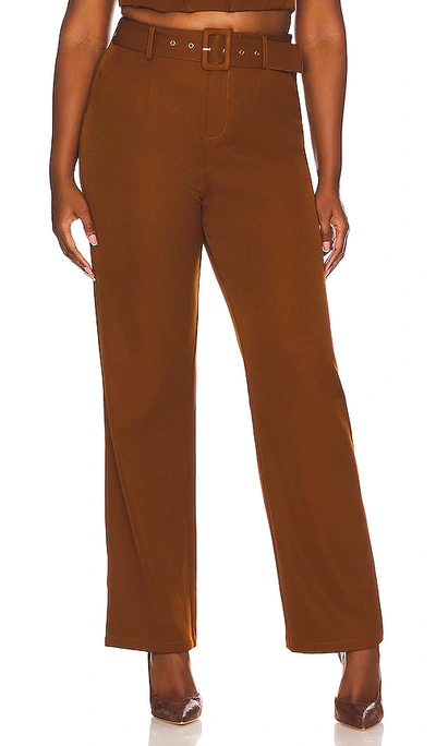 Remi X Revolve Danielle Belted Pant In Brown