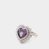 NUMBERING N-DIA HEART RING 3, PURPLE/GOLD PLATED