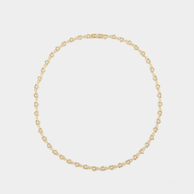 Numbering Collier Round Brilliant Heart Aus Silber Vergoldet In Gold