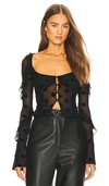 House Of Harlow 1960 X Revolve Eugenia Top In Black