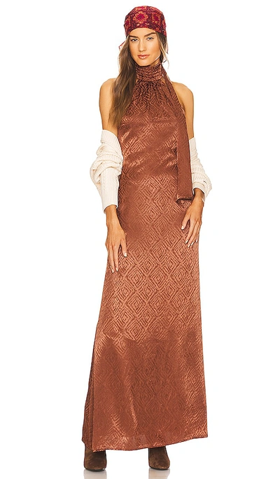 House Of Harlow 1960 X Revolve Raffalo Maxi Dress In Chocolate Brown