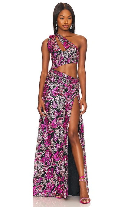 Lovers & Friends Lovers + Friends Elysian Gown In Mariposa Multi