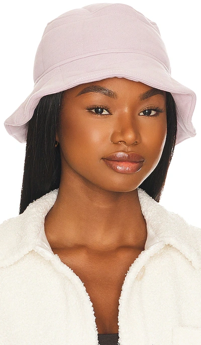 Wellbeing + Beingwell Quilted French Terry Bucket Hat In Iris
