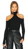 MICHAEL LAUREN LEVON MOCK NECK TOP