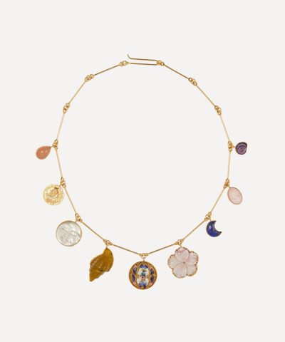 Grainne Morton 18ct Gold-plated Nine Wire Charm Necklace In Multi