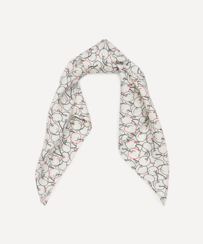 Shrimps Florence Foulard Silk Scarf In Cream