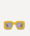 Loewe Inflated Rectangular Sunglasses In Yellow
