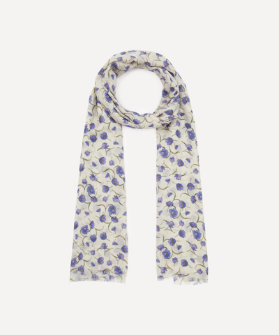 Lily And Lionel Camellia Cashmere-modal Scarf In Ivory