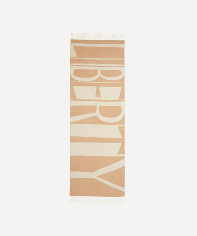 Liberty Letters Jacquard Wool Scarf In Beige