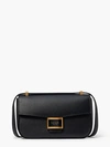 Kate Spade Katy Textured Leather Medium Convertible Shoulder Bag In Black