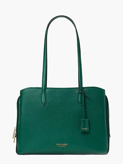 Kate Spade Hudson Pebbled Leather Tote In Arugula